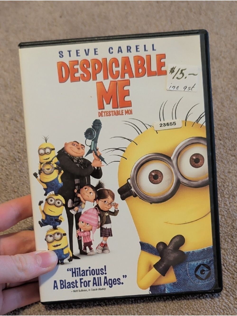 💜‎ 5/$20 Despicable Me DVD - Yellow Minion Artwork